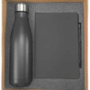 Custom Printed Notebook & Bottle Office Corporate Gift Set Merchlist_Black