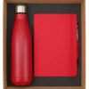 Custom Printed Notebook & Bottle Office Corporate Gift Set Merchlist_Red