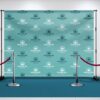 Custom Printed Step and Repeat Backdrop Banner Merchlist with Design Printed