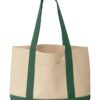 Custom Printed Two Tone Tote Bag with Pocket Merchlist_Green