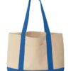 Custom Printed Two Tone Tote Bag with Pocket Merchlist_Sky Blue