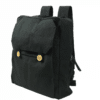 Custom Printed Cooper Cotton Backpack with Zipper Closure Merchlist For School Bags and Office Bag_Black