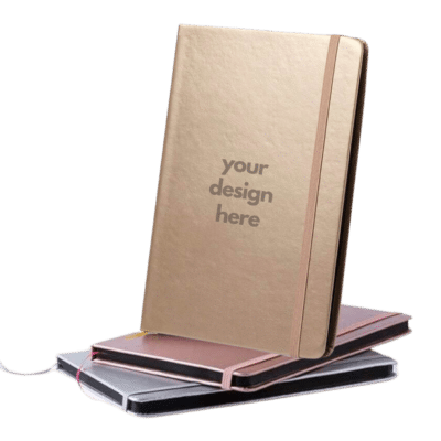 1. Main Custom Printed A5 Metallic Notebook Add Your Design or Company Logo to Notebook Merchlist