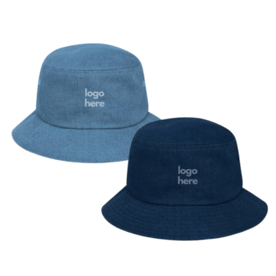 1. Main Custom Printed Denim Bucket Hat Merchlist Add Your Logo to Bucket Hat