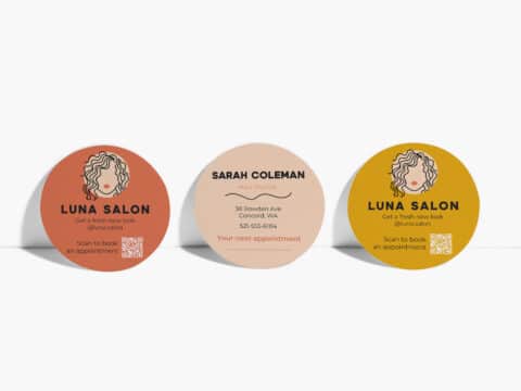 1. Main Custom Printed Die-Cut-Circle-Business Cards with Company Details Merchlist