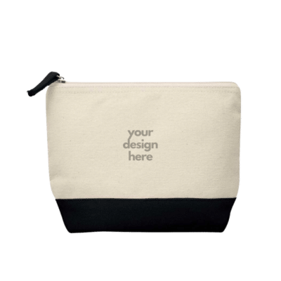 1. Main Custom Printed DuoTone Canvas Zipper Pouch Add Your Design or Logo Merchlist