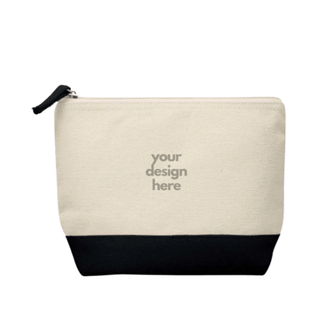 1. Main Custom Printed DuoTone Canvas Zipper Pouch Add Your Design or Logo Merchlist