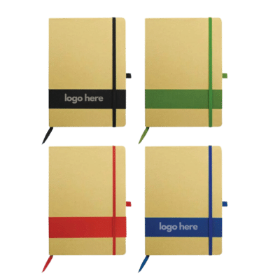 1. Main Custom Printed EcoNote A5 Notebook Add Your Design or Logo to Eco-Friendly Kraft A5 Notebook Merchlist