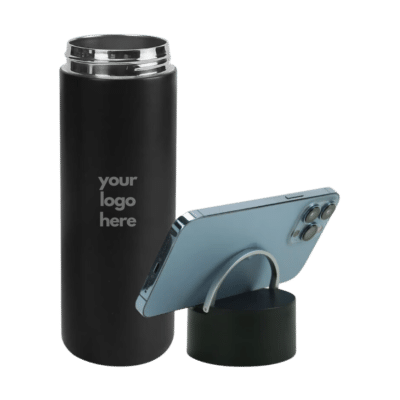 1. Main Custom Printed RingFold Flask with Phone Holder Add Your Logo to Bottle Flask Merchlist