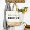 Custom Printed LUNA Cotton and Jute Tote Bag Merchlist Add Your Design or Logo to Tote Bag Custom Branded Jute Bag 4