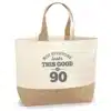 Custom Printed LUNA Cotton and Jute Tote Bag Merchlist Add Your Design or Logo to Tote Bag Custom Branded Jute Bag 5