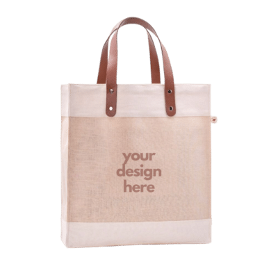 1. Main Custom Printed Juco Leather Tote Bag Merchlist Add Your Logo to Tote Bag