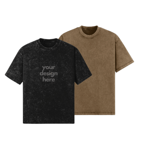 1.0 Main Custom Printed Vintage Oversized Acid Wash Tshirt Merchlist Add Your Design or Logo to Acid Wash Vintage Tshirt