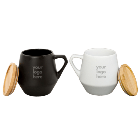 1. Main Custom Printed Sevilla Ceramic Mug with Bamboo Coaster Lid Merchlist Add Your Design or Logo to Ceramic Mug with Lid