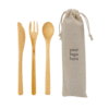 1. Main Custom Printed ALBA Bamboo Cutlery Set Merchlist Add Your Design or Logo to Bamboo Cutlery Lunch Set