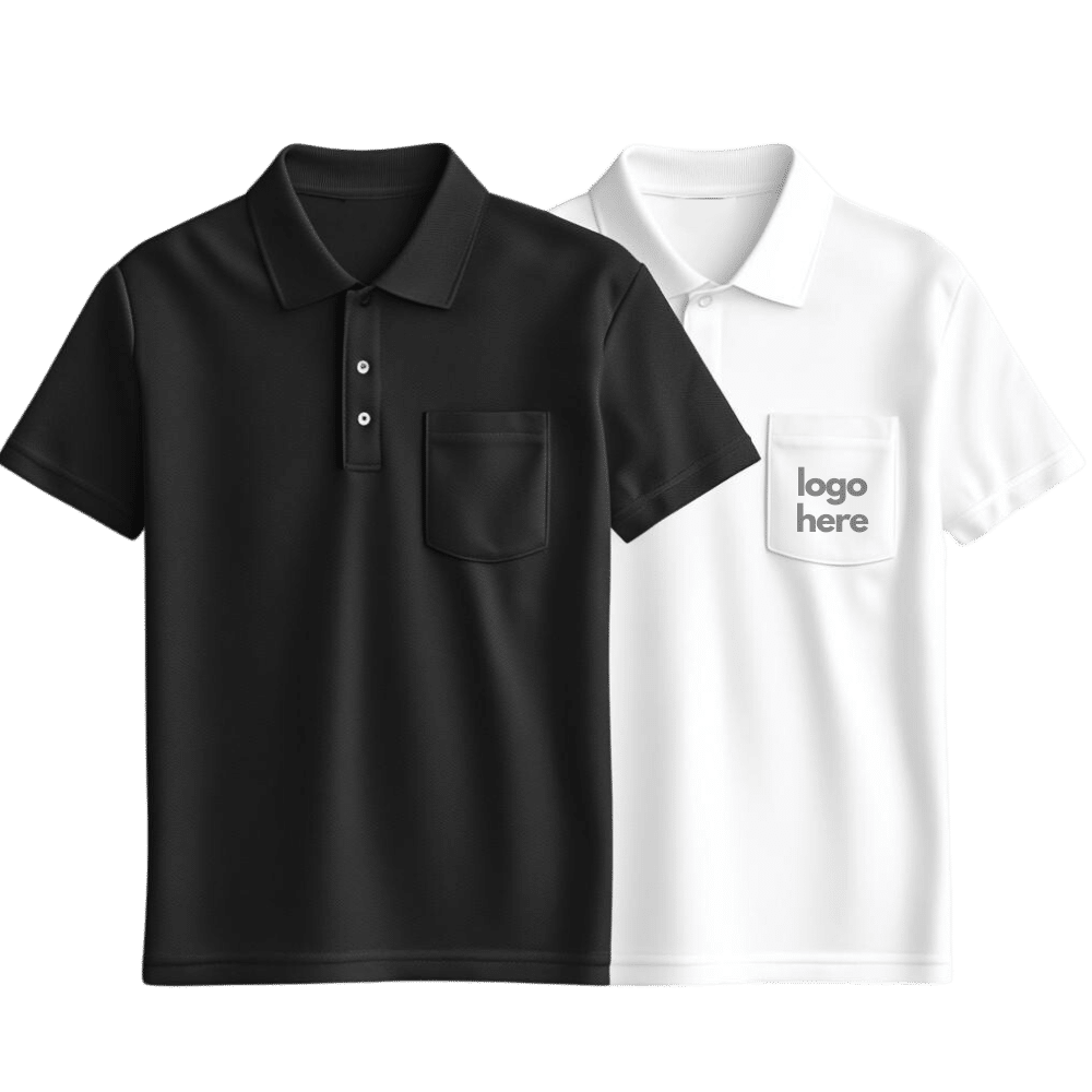 1. Main Custom Corporate Polo Shirt with Pocket Merchlist Add Your Design or Logo to Corporate Office Polo with Pocket for Company Logo