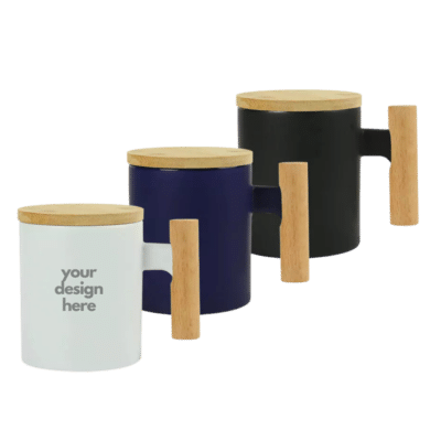 1. Main Custom Printed BamBrew Coffee Mug Merchlist Add Your Design or Logo to Ceramic Coffee Tea Cup Mug