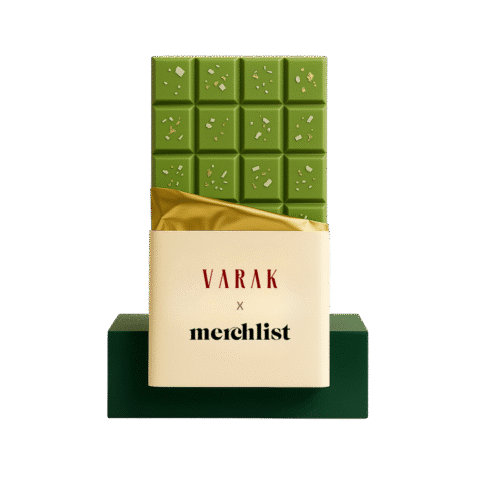 1.0 Main Custom Printed Coconut Matcha Chocolate Bar Add Your Design or Logo to Custom Coconut Matcha Chocolate Bar