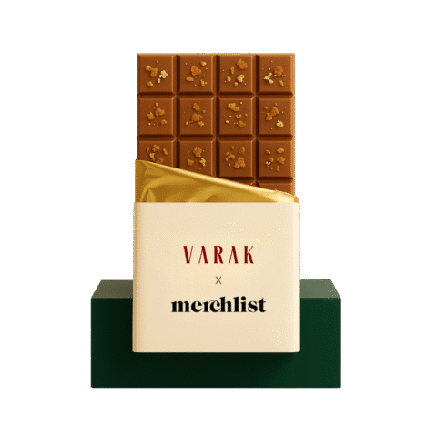 1.0 Main Custom Printed Hazelnut Crunch Chocolate Bar Add Your Design or Logo to Custom Hazelnut Crunch Chocolate Bar