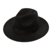 Custom Printed Fedora Hat Merchlist Add Your Design or Logo to Printed Wide Brim Fedora Suede Hats_Black