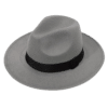 Custom Printed Fedora Hat Merchlist Add Your Design or Logo to Printed Wide Brim Fedora Suede Hats_Dark Grey