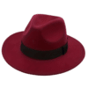 Custom Printed Fedora Hat Merchlist Add Your Design or Logo to Printed Wide Brim Fedora Suede Hats_Maroon