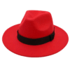 Custom Printed Fedora Hat Merchlist Add Your Design or Logo to Printed Wide Brim Fedora Suede Hats_Red