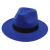 Custom Printed Fedora Hat Merchlist Add Your Design or Logo to Printed Wide Brim Fedora Suede Hats_Royal Blue