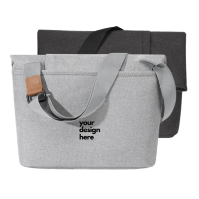 1.0 Main Custom Printed SANTHOME 2-in-1 Messenger & Tote Bag Merchlist Add Your Design or Logo to Custom Bag