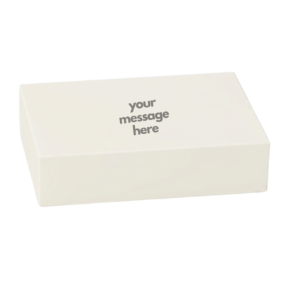Plain Gift Packaging Box with Magnetic Flap White