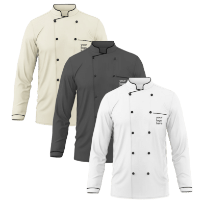 1.0 Main Custom Printed Culinary Chef Coat Merchlist Add Your Design or Logo to Custom Chef Coat