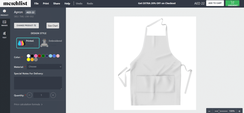 apron Design tool