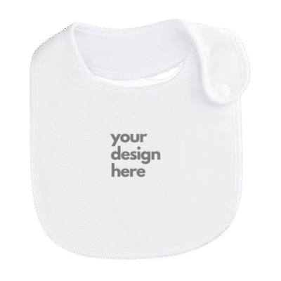 1. Main Custom Printed Baby Bibs Merchlist Add Your Design or Logo to Custom Baby Bibs