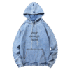 1. Main Custom Printed Vintage Denim Hoodie Merchlist Add Your Design or Logo to Custom Denim Vintage Hoodie