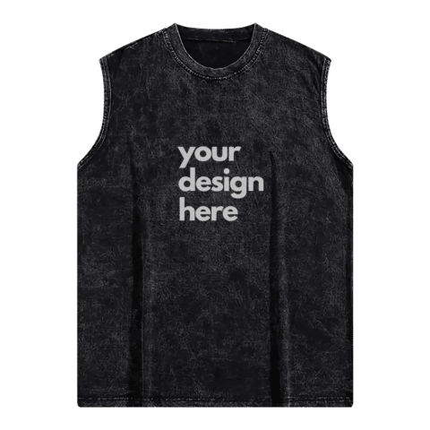 1.0 Main Custom Printed Acid Wash Tank Top Merchlist Add Your Design or Logo to Custom Tank Top