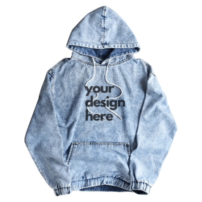 1.0 Main Custom Printed Denim Jacket Merchlist Add Your Design or Logo to Custom Denim Jacket