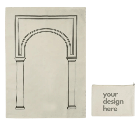 1.0 Main Custom Printed Prayer Mat with Pouch Merchlist Add Your Design or Logo to Custom Prayer Mat