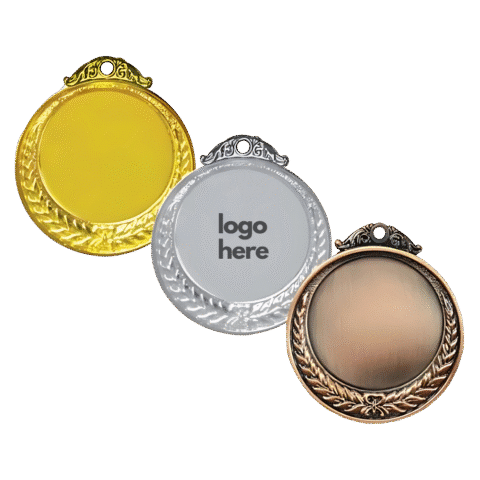 1.0 Main Custom Printed Metalic Medal Merchlist Add Your Design or Logo to Custom Metalic Medal