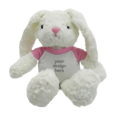 1.0 Main Custom Printed Rabbit Plush Toy Merchlist Add Your Design or Logo to Custom Plush Toy