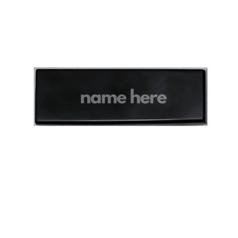 1.0 Main Custom Printed Rechargeable LED Name Badge with magnetic back Merchlist Add Your Design or Logo to Custom Name Badge