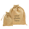 1.0 Main Custom Printed Jute Drawstring Pouch Merchlist Add Your Design or Logo to Custom Pouch