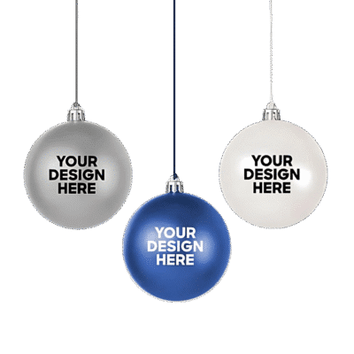 1.0 Main Custom Printed Shatterproof Ball Ornament Merchlist Add Your Design or Logo to Custom Ornament