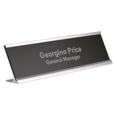Custom Printed Desk Name Plate Merchlist Add Your Design or Logo to Manager Desk Name Plate