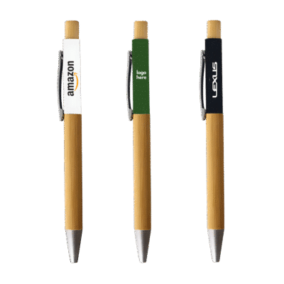 1. Main Custom Printed Nory Bamboo Pen Merchlist Add Your Design or Logo to Custom Eco-friendly Pen
