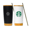 1. Main Custom Printed Vista Stainless Steel Tumbler with Reusable Straw Add Your Design or Logo to Custom Tumbler