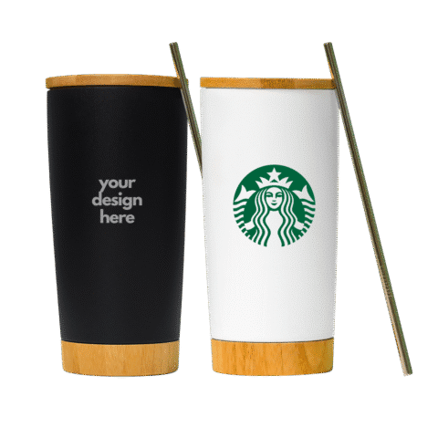 1. Main Custom Printed Vista Stainless Steel Tumbler with Reusable Straw Add Your Design or Logo to Custom Tumbler
