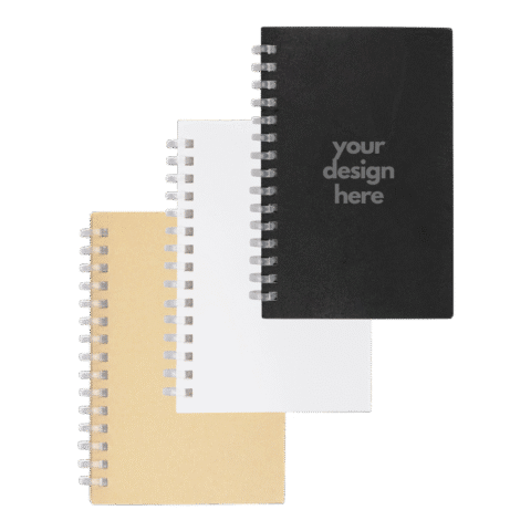 1.0 Main Custom Printed A6 Spiral Notebook Merchlist Add Your Design or Logo to Custom Notebook