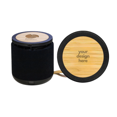 1.0 Main Custom Printed Bluetooth Bamboo Speaker Merchlist Add Your Design or Logo to Custom Bluetooth Speaker