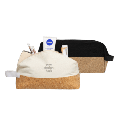 1.0 Main Custom Printed Cotton Cork Toiletry Bag Merchlist Add Your Design or Logo to Custom Toiletry Bag