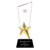 1.0 Main Custom Printed Crystal Trophy with Metal Star Merchlist Add Your Design or Logo to Custom Crystal Trophy